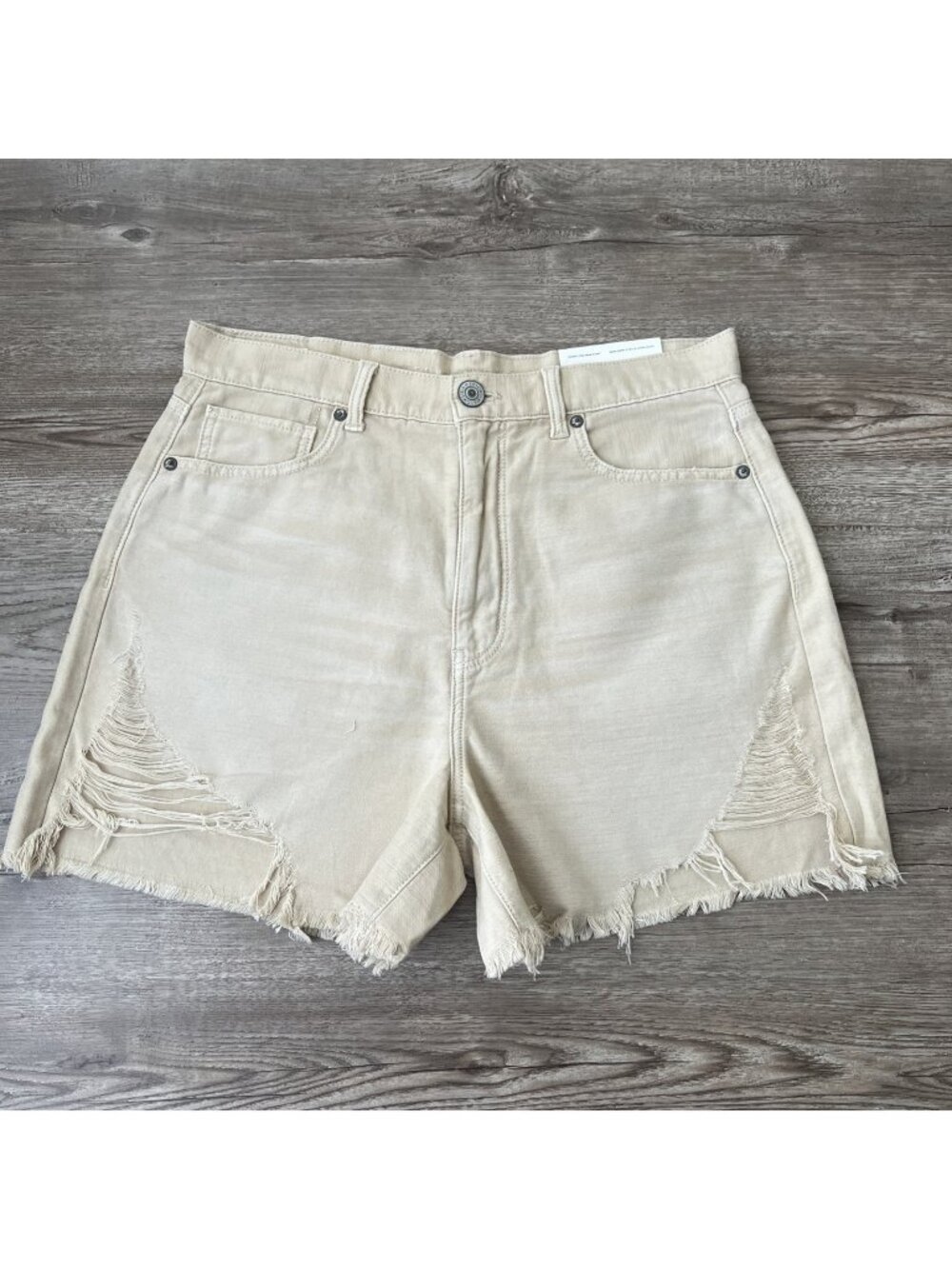 American Eagle Distressed Mom Short Highest Rise 4 Inch Inseam Womens 12 New‎